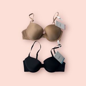 DKNY Tan and Black Bra Duo